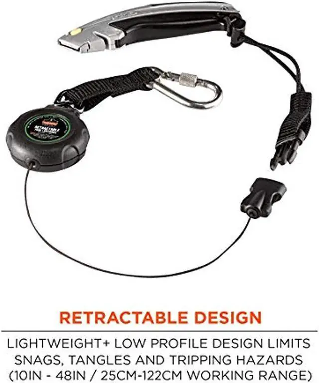 Alt view image 4 of 10 - ERGODYNE 3001 Retractable Tool Lanyard, 2 lb