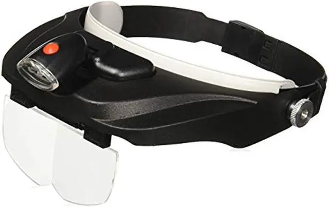 Alt view image 3 of 15 - CARSON CP-60 Carson LED Lighted Head Visor Magnifier 1.5x2x2.5x3x