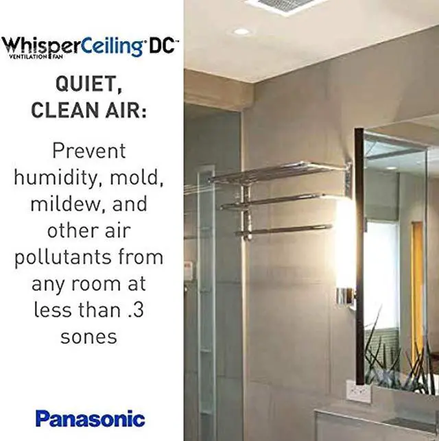 Alt view image 13 of 15 - PANASONIC - FV-0511VQ1 WhisperCeiling? DC? Precision Spot Ventilation Fan, 50-80-110 CFM