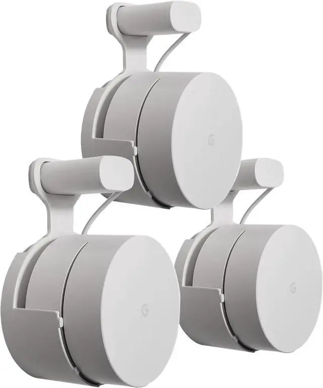 Main image of Dot Genie Google WiFi [Old Rectangular Plug  NOT Current Round Plug] Outlet Holder Mount Stand: No Messy Screws! (3-Pack)