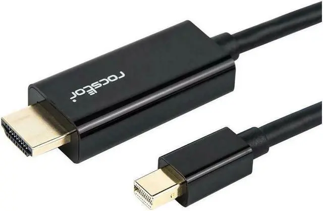 Alt view image 4 of 17 - Rocstor Y10C196-B1 6Ft Mini Displayport To Hdmi M/M 4Kx2K 30Hz Cable Black