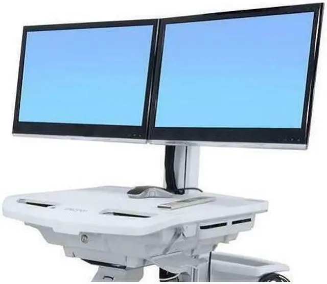 Alt view image 10 of 15 - Ergotron 98-030 Sv Dual Monitor Kit - Adjustable Arm For 2 Lcd Displays - Screen Size: 24 Inch - Cart Mountable