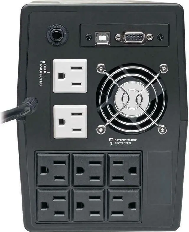 Alt view image 6 of 15 - Tripp Lite OMNIVS1500LCD Series 1440VA 900W Line-Interactive UPS - 8 NEMA 5-15R Outlets, AVR, 120V, 50/60 Hz, USB, Serial, LCD, Tower - Tower - AVR -8 Hour Recharge - 2 Minute Stand-by -120 V AC Input