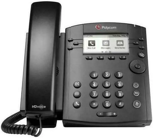 Alt view image 3 of 9 - Polycom VVX 301 (2200-48350-019) Skype for Business Media Phones, PoE