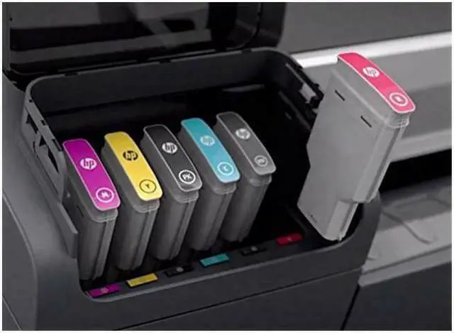 Alt view image 7 of 11 - HP 745 130-ml DesignJet Chromatic Red Ink Cartridge, F9K00A