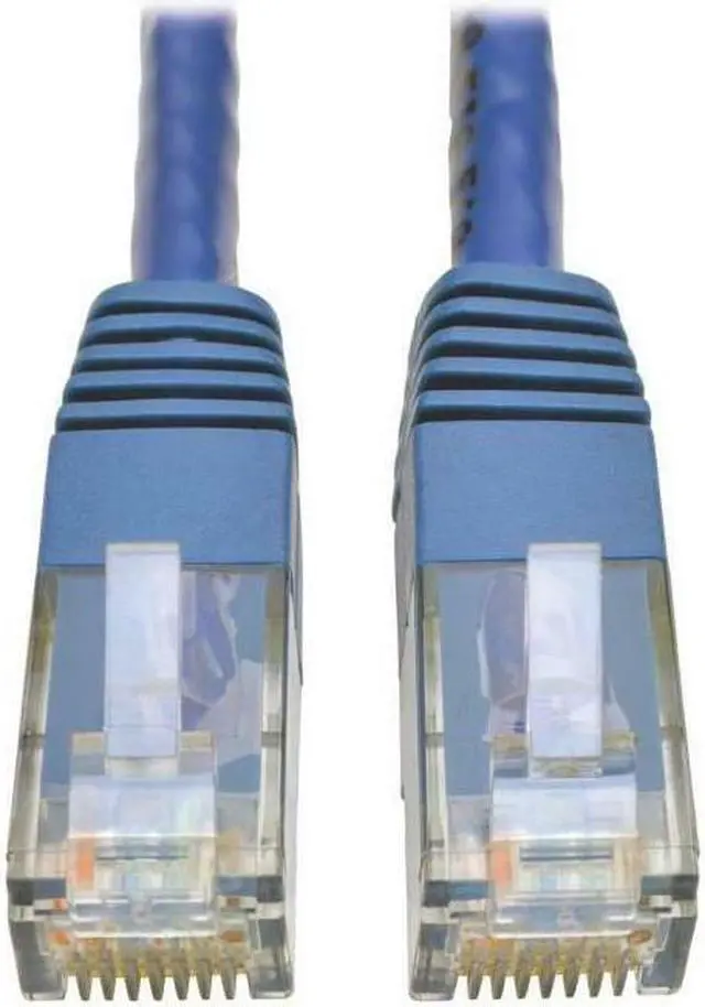Alt view image 5 of 14 - Tripp Lite Cat6 Gigabit Molded Patch Cable, 14 ft. RJ45 (M/M), 550MHz 24 AWG Blue 14' (N200-014-BL)