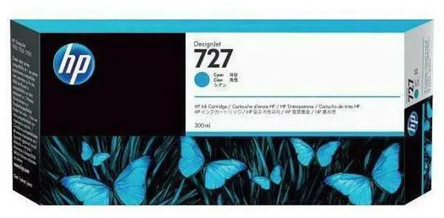 Alt view image 4 of 8 - HP 727 300-ml Cyan DesignJet Ink Cartridge, F9J76A