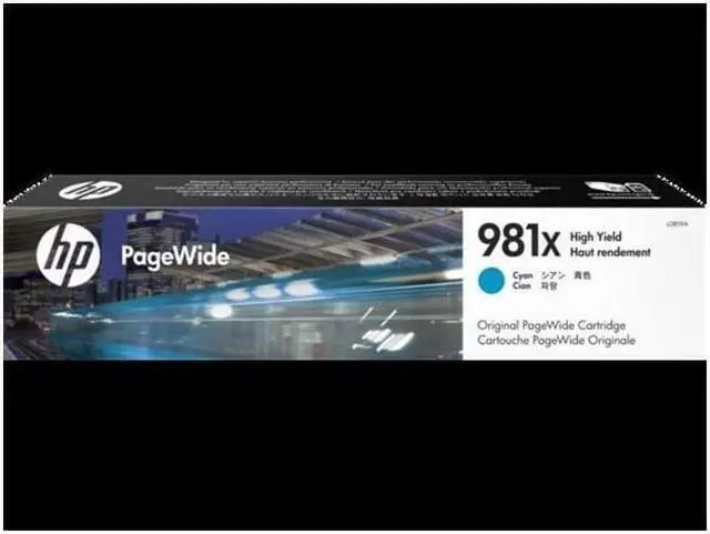 Alt view image 6 of 20 - HP 981X High Yield Cyan Original PageWide Cartridge, ~10,000 pages, L0R09A