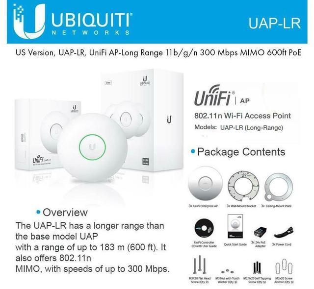 Alt view image 8 of 8 - Ubiquiti UniFi Enterprise Wi-Fi System Wireless AP long Range (UAP-LR-US)