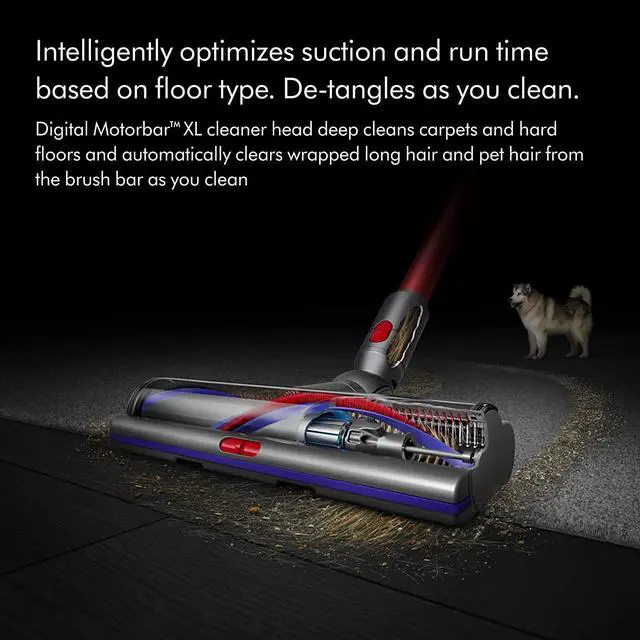 Alt view image 4 of 7 - Outsize Total Clean Cordless Vacuum Cleaner | Red