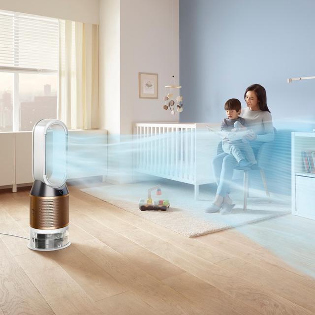 Alt view image 5 of 7 - Dyson PH02 Pure Humidify + Cool Cryptomic | White/Light Gold