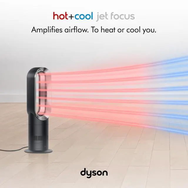 Alt view image 2 of 7 - Dyson Hot+Cool Jet Focus fan heater AM09 | Satin Black/Nickel
