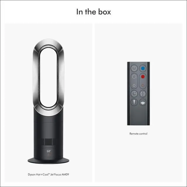 Alt view image 4 of 7 - Dyson Hot+Cool Jet Focus fan heater AM09 | Satin Black/Nickel