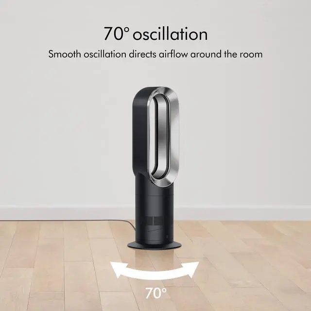 Alt view image 6 of 7 - Dyson Hot+Cool Jet Focus fan heater AM09 | Satin Black/Nickel