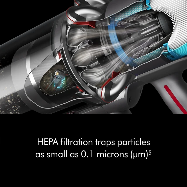 Alt view image 3 of 7 - Dyson Gen5outsize Cordless Vacuum | Nickel/Blue
