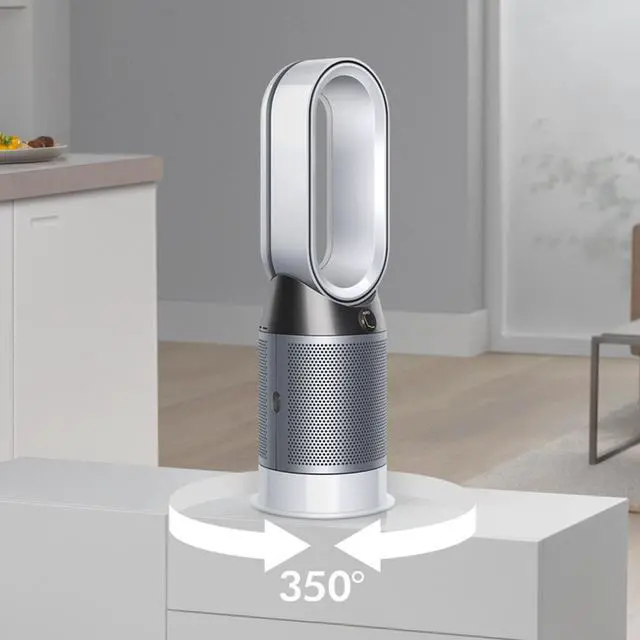 Alt view image 7 of 7 - Dyson HP4A Pure Hot+Cool purifier fan heater | White/Silver