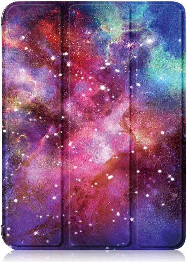 Alt view image 7 of 7 - anicestore Case for iPad Mini (A17 Pro, 2024, 7th Generation) / iPad Mini 6 (2021, 6th Generation) 8.3 inch with Pencil Holder - Slim Stand Hard Back Shell Smart Cover with Auto Wake/Sleep (Galaxy)