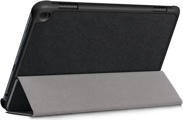 Alt view image 6 of 7 - EpicGadget Amazon Fire HD 8 & HD 8 Plus Case (12th Generation/10th Generation, 2022/2020 Release) Slim PU Leather Trifold Stand Cover Auto Wake/Sleep Case with Screen Protector and Stylus (Black)
