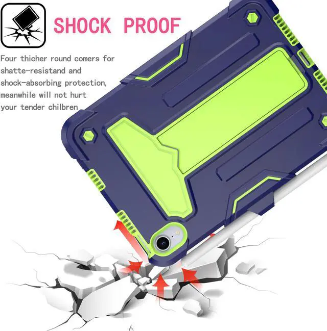 Alt view image 5 of 5 - anicestore Case for iPad Mini 7 (A17 Pro) 7th Gen 2024 & iPad Mini 6th Gen 2021 - Dual Layer Protective Hybrid Cover With Kickstand Drop-Proof Case for iPad Mini 7th/6th Generation 8.3" (Blue/Green)