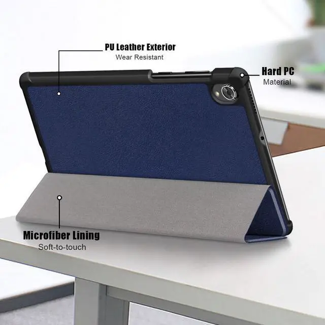 Alt view image 6 of 6 - Epicgadget Case for Lenovo Tab K10 TB-X6C6F/TB-X6C6X/TB-X6C6NBF, Slim Lightweight Protective Shell Case for Lenovo Tablet K10 10.3 Inch Display 2021 Released (Navy Blue)