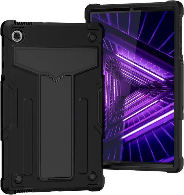 Alt view image 3 of 6 - Epicgadget Case for Lenovo Tab M10 FHD Plus 10.3" (TB-X606F / TB-X606X ) Hybrid Case Cover with Kickstand for Lenovo Smart Tab M10 FHD Plus (2nd Gen) 10.3 Inch FHD Android Tablet (Black/Black)