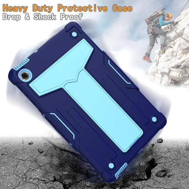 Alt view image 4 of 5 - Epicgadget Case for Lenovo Tab M10 FHD Plus 10.3" (TB-X606F / TB-X606X ) Hybrid Case Cover with Kickstand for Lenovo Smart Tab M10 FHD Plus (2nd Gen) 10.3 Inch FHD Android Tablet (Navy Blue/Blue)