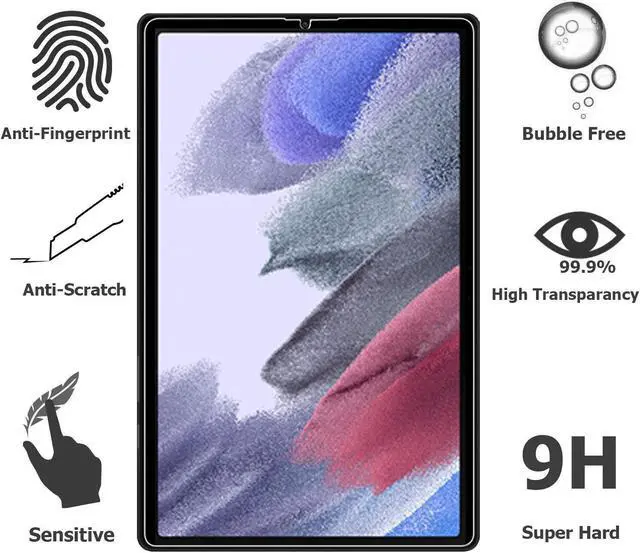 Alt view image 3 of 6 - [2 Pack] Galaxy Tab A7 Lite (SM-T220/ T225/ T227U) 8.7 Inch Screen Protector, EpicGadget 9H Hardness Anti-Scratch Bubble Free Tempered Glass Screen Protector for Samsung Galaxy Tab A7 Lite 8.7" Tablet