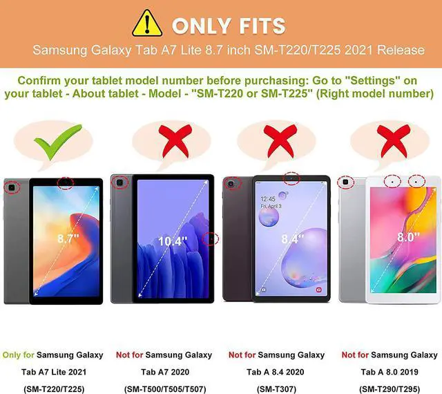 Alt view image 2 of 6 - [2 Pack] Galaxy Tab A7 Lite (SM-T220/ T225/ T227U) 8.7 Inch Screen Protector, EpicGadget 9H Hardness Anti-Scratch Bubble Free Tempered Glass Screen Protector for Samsung Galaxy Tab A7 Lite 8.7" Tablet