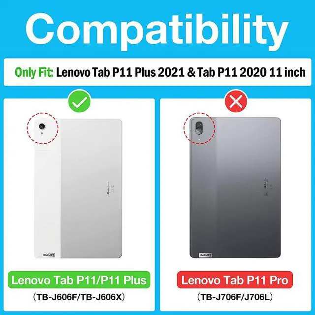Alt view image 2 of 5 - [2-Pack] EpicGadget Lenovo Tab P11 Plus 11" Tempered Glass Screen Protector - High Definition 9H Hardness Anti-Scratch Bubble Free Tempered Screen Protector for Lenovo Tab P11 Plus 11 inch Tablet