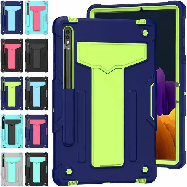 Main image of Epicgadget Case for Samsung Galaxy Tab S7 Plus 12.4 2020 (SM-T970 / SM-T975 / SM-T976) - Dual Layer Protective Hybrid Cover Case With Kickstand For Galaxy Tab S7+ 12.4 inch Tablet (Navy Blue/Green)