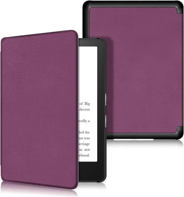 Main image of EpicGadget Case for Kindle Paperwhite (11th Generation, 2021 release, 6.8" display) PU Leather Smart Book Cover Case for Amazon All-new Kindle Paperwhite or Kindle Paperwhite Signature Edition -Purple