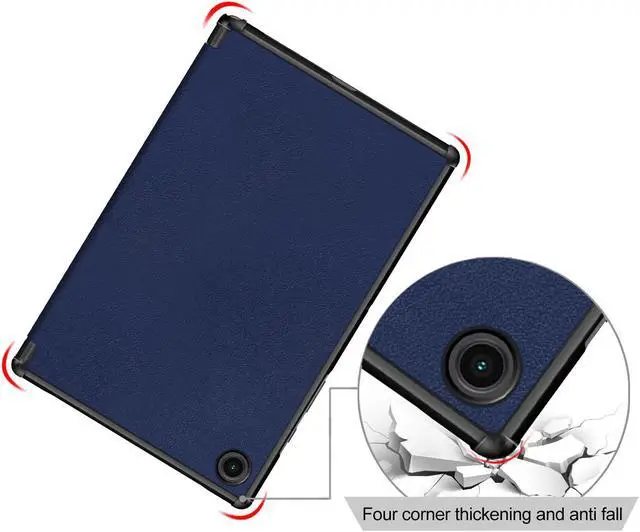 Alt view image 6 of 7 - Epicgadget Case for Samsung Galaxy Tab A8 10.5 Inch SM-X200/SM-X205 (2022 Released) Tablet - PU Leather Slim Lightweight Trifold Stand Case Protective Cover with Auto Sleep and Wake - Navy Blue