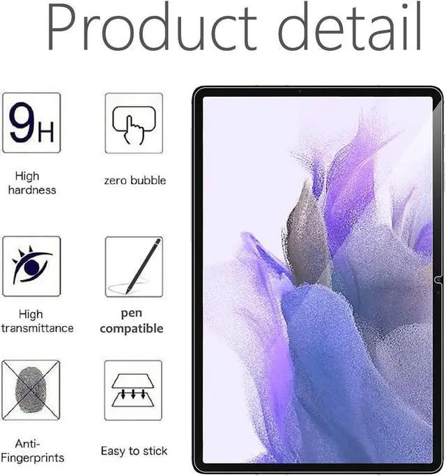 Alt view image 3 of 7 - [2 Pack] Screen Protector for Samsung Galaxy Tab S10 Lite/ S10 FE 5G /Tab S9 FE 5G 10.9" / Tab S9 11"/ Tab S8 11"/ Tab S7 11-inch Tempered Glass Screen Cover High Definition Anti-Scratch Case Friendly