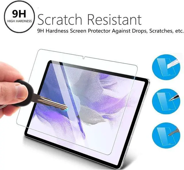 Alt view image 4 of 7 - [2 Pack] Screen Protector for Samsung Galaxy Tab S10 Lite/ S10 FE 5G /Tab S9 FE 5G 10.9" / Tab S9 11"/ Tab S8 11"/ Tab S7 11-inch Tempered Glass Screen Cover High Definition Anti-Scratch Case Friendly