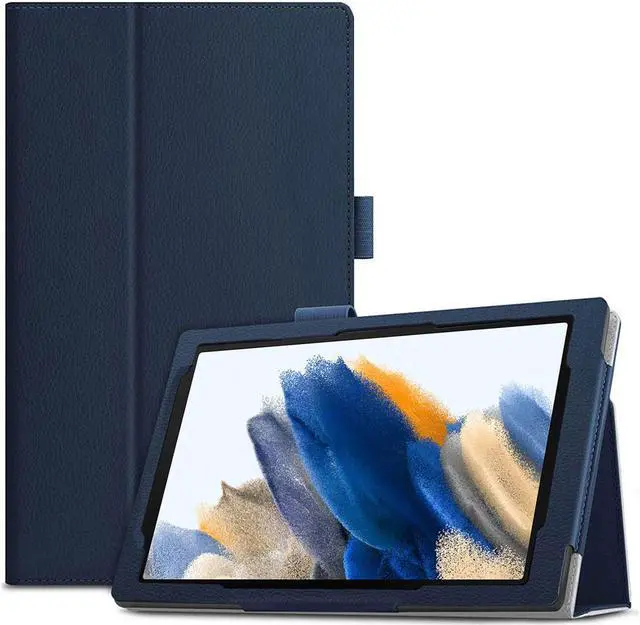 Main image of Case for Samsung Galaxy Tab A8 10.5 Inch 2022 Model (SM-X200/X205/X207), Lightweight Folio PU Leather Folding Stand Cover with Auto Wake/Sleep for Galaxy Tab A8 10.5" Tablet (Navy Blue)