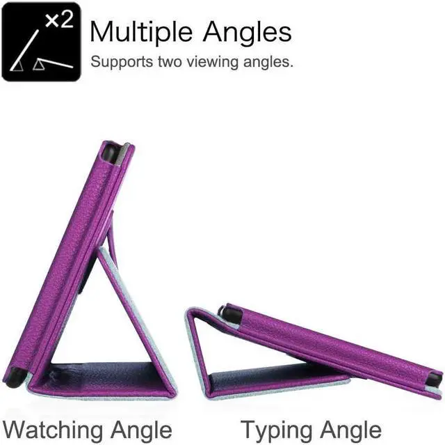 Alt view image 2 of 4 - Case for Samsung Galaxy Tab A8 10.5 Inch 2022 Model (SM-X200/X205/X207), Lightweight Folio PU Leather Folding Stand Cover with Auto Wake/Sleep for Galaxy Tab A8 10.5" Tablet (Purple)