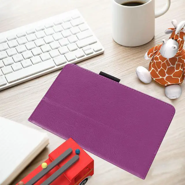 Alt view image 3 of 4 - Case for Samsung Galaxy Tab A8 10.5 Inch 2022 Model (SM-X200/X205/X207), Lightweight Folio PU Leather Folding Stand Cover with Auto Wake/Sleep for Galaxy Tab A8 10.5" Tablet (Purple)