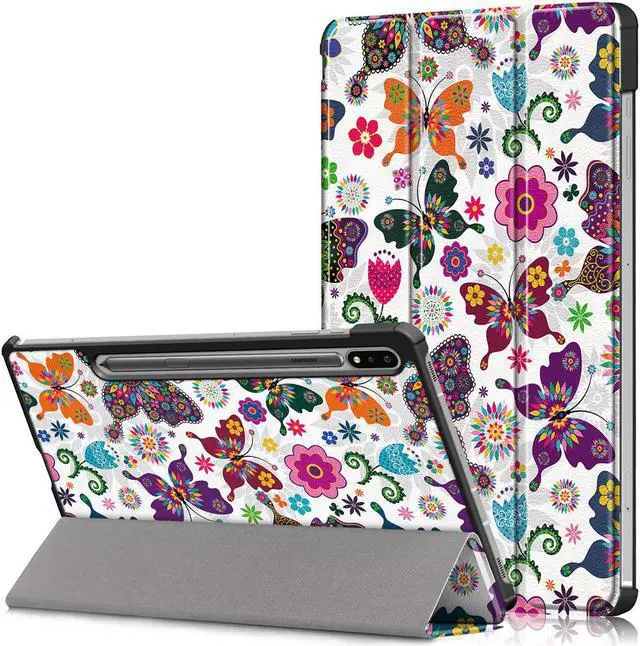 Main image of Epicgadget Case for Samsung Galaxy Tab S8 Plus 12.4 Inch SM-X800/SM-X806 (2022 Released) Tablet - PU Leather Slim Lightweight Trifold Stand Case Protective Cover with Auto Sleep and Wake (Butterfly)