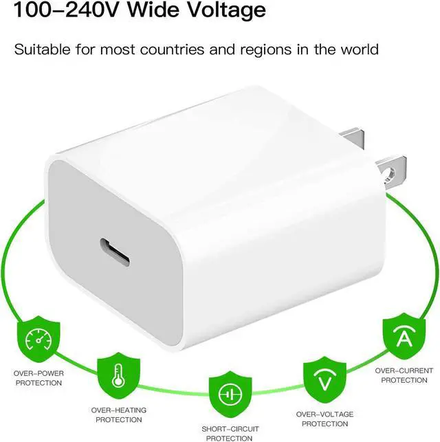 Alt view image 5 of 7 - iPhone Fast Charger - 20W Type C Power Adapter PD Wall Charger with 3FT USB C to Lightning Cable Fast Charging Adapter for iPhone 13/13 Mini/13 Pro/13 Pro Max/12/12 Pro/12 Pro Max/11/11Pro