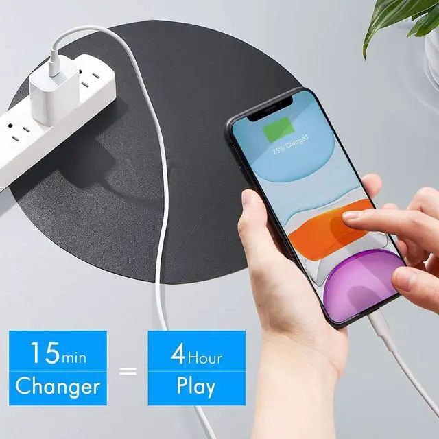 Alt view image 6 of 7 - iPhone Fast Charger - 20W Type C Power Adapter PD Wall Charger with 3FT USB C to Lightning Cable Fast Charging Adapter for iPhone 13/13 Mini/13 Pro/13 Pro Max/12/12 Pro/12 Pro Max/11/11Pro