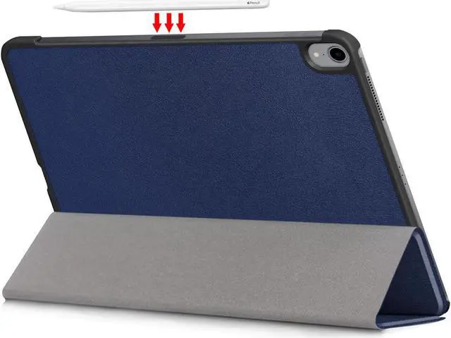 Alt view image 7 of 7 - EpicGadget Case for iPad Air 11 / 10.9 Inch - Slim Lightweight Protective Shell Case with Auto Sleep/Wake Trifold Stand Cover Case for Apple iPad Air 11"/10.9" iPad Air 7th/6th/5th/4th Gen - Navy Blue