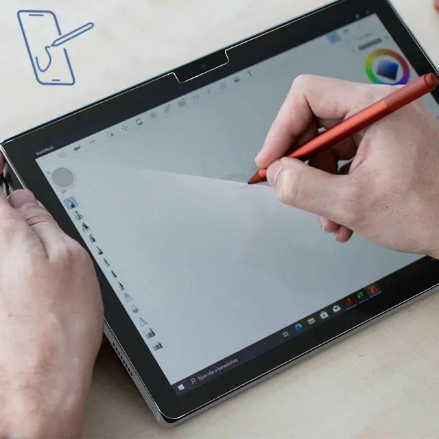 Alt view image 4 of 5 - [2 Pack] Lenovo Yoga Tab 13  Screen Protector, HD Anti-Scratch Anti-Fingerprint Bubble Free 9H Hardness Tempered Glass Screen Protector For Lenovo Yoga Tab 13, 13"  2021