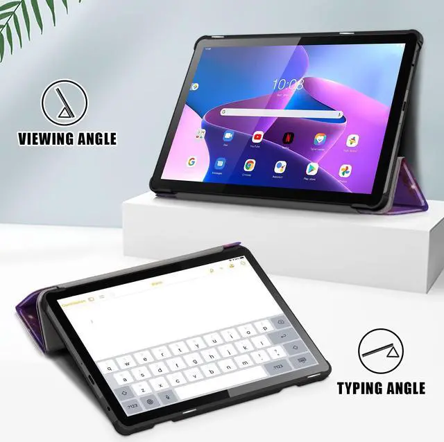Alt view image 2 of 6 - EpicGadget Case for Lenovo Tab M10 10.1 Inch-Slim Lightweight Protective Shell Case with Auto Sleep/Wake Trifold Stand Cover Case for Lenovo Tab M10 3rd Gen 10.1" (TB-328) 2022 - Dusk