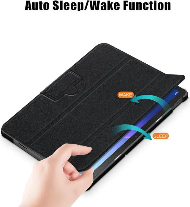Alt view image 3 of 7 - EpicGadget Case for Lenovo Tab M10 Plus 10.6"-Slim Lightweight Protective Shell Case with Auto Sleep/Wake Trifold Stand Cover Case for Lenovo Tab M10 Plus 3rd Gen 10.6" (TB-125F/FU/128) 2022 - Black