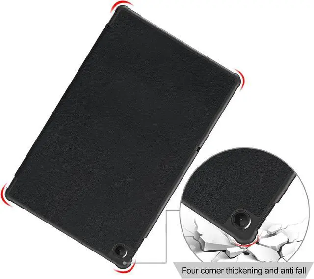 Alt view image 7 of 7 - EpicGadget Case for Lenovo Tab M10 Plus 10.6"-Slim Lightweight Protective Shell Case with Auto Sleep/Wake Trifold Stand Cover Case for Lenovo Tab M10 Plus 3rd Gen 10.6" (TB-125F/FU/128) 2022 - Black