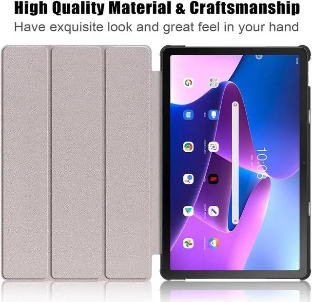 Alt view image 4 of 6 - EpicGadget Case for Lenovo Tab M10 Plus 10.6" Slim Lightweight Protective Shell Case with Auto Sleep/Wake Trifold Stand Cover for Lenovo Tab M10 Plus 3rd Gen 10.6" (TB-125F/FU/128) 2022- Navy Blue