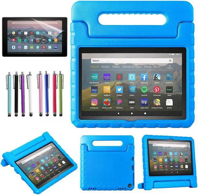 Main image of Amazon Fire 7 / 7 Kids Case, Epicgadget Lightweight Shockproof Kids Friendly EVA Foam Cover Stand Case with Handle for Amazon Fire 7 12th Gen, Fire 7 Kids  (2022)  - Blue