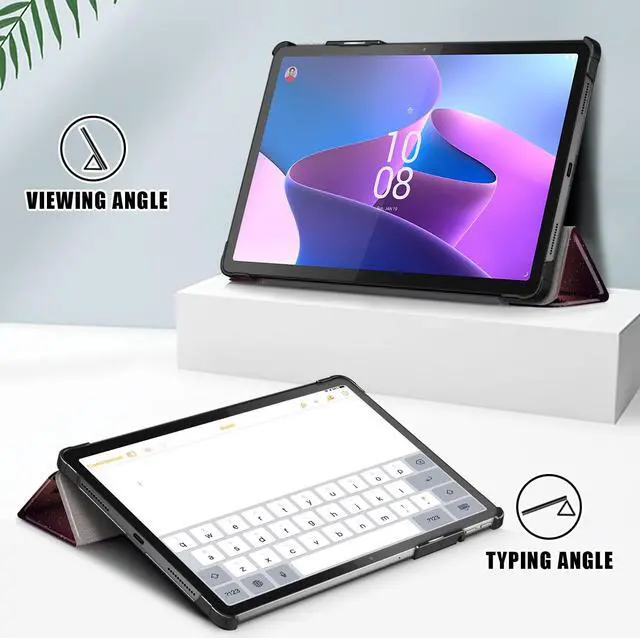 Alt view image 2 of 7 - Epicgadget Case for Lenovo Tab P11 Pro (Gen 2) 11.2 inch - Slim Lightweight Smart PU Leather Case Auto Sleep/Wake Cover Trifold Stand Hard Shell Cover for Lenovo Tab P11 Pro (2nd Gen) - Forest Dusk
