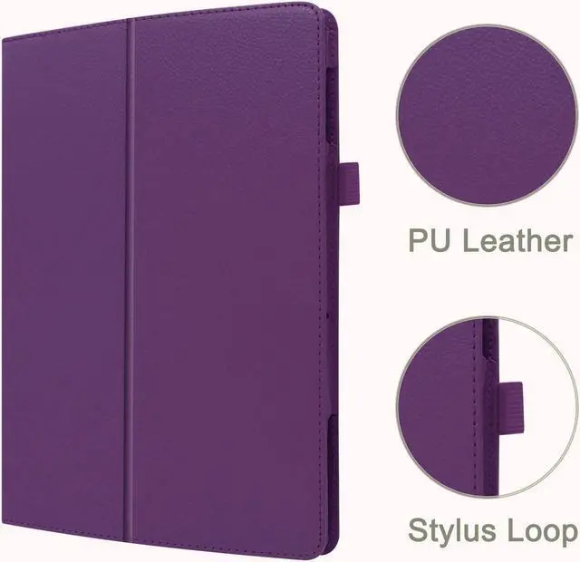 Alt view image 2 of 5 - Epicgadget For Lenovo Tab M8 Case, Auto Sleep/Wake Folio Case Stand Cover Compatible with Lenovo 8.0 Inch Tab M8 Gen 3 /Smart Tab M8 Gen 3 /Tab M8 HD LTE /Tab M8 HD/ Smart Tab M8/ Tab M8 FHD (Purple)