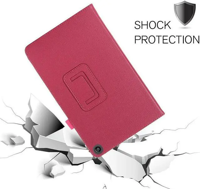 Alt view image 4 of 5 - Case for Amazon Fire Max 11 (13th Generation, 2023 Released) - Slim Lightweight Folding Folio Stand Cover Auto Sleep/Wake PU Leather Case + 1 Screen Protector for Fire Max 11" and 1 Stylus (Pink)
